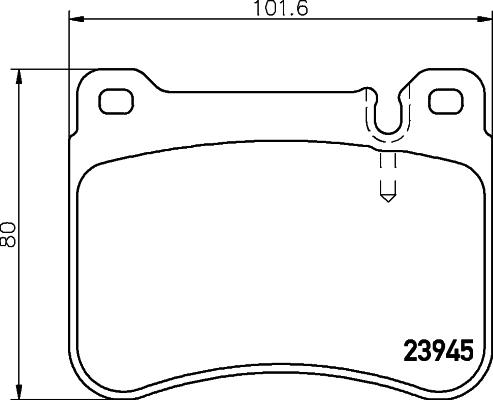 HELLA 8DB 355 006-541 - Комплект спирачно феродо, дискови спирачки vvparts.bg