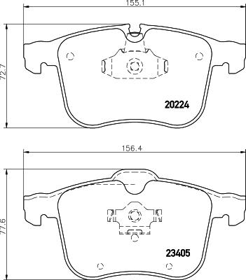 HELLA 8DB 355 006-561 - Комплект спирачно феродо, дискови спирачки vvparts.bg