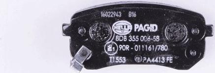 HELLA 8DB 355 006-581 - Комплект спирачно феродо, дискови спирачки vvparts.bg