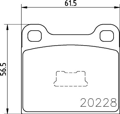 HELLA 8DB 355 006-531 - Комплект спирачно феродо, дискови спирачки vvparts.bg