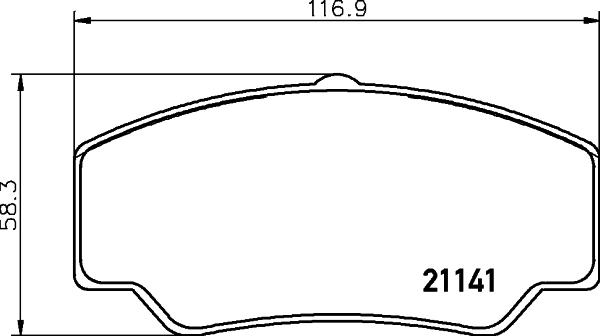 HELLA 8DB 355 006-151 - Комплект спирачно феродо, дискови спирачки vvparts.bg