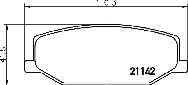 HELLA 8DB 355 006-161 - Комплект спирачно феродо, дискови спирачки vvparts.bg