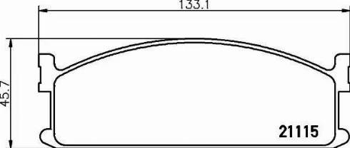 HELLA 8DB 355 006-131 - Комплект спирачно феродо, дискови спирачки vvparts.bg