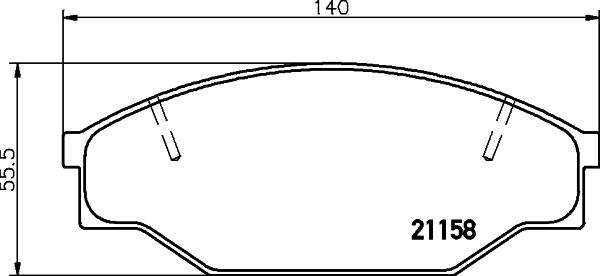 HELLA 8DB 355 006-121 - Комплект спирачно феродо, дискови спирачки vvparts.bg