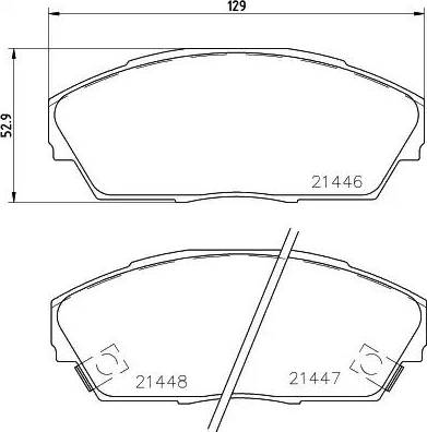 HELLA 8DB 355 006-301 - Комплект спирачно феродо, дискови спирачки vvparts.bg