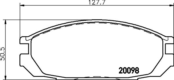 HELLA 8DB 355 006-251 - Комплект спирачно феродо, дискови спирачки vvparts.bg