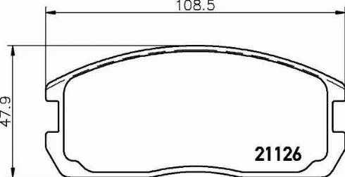 HELLA 8DB 355 006-201 - Комплект спирачно феродо, дискови спирачки vvparts.bg