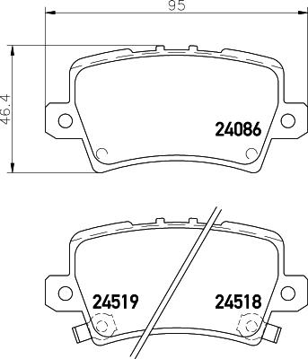 HELLA 8DB 355 006-751 - Комплект спирачно феродо, дискови спирачки vvparts.bg