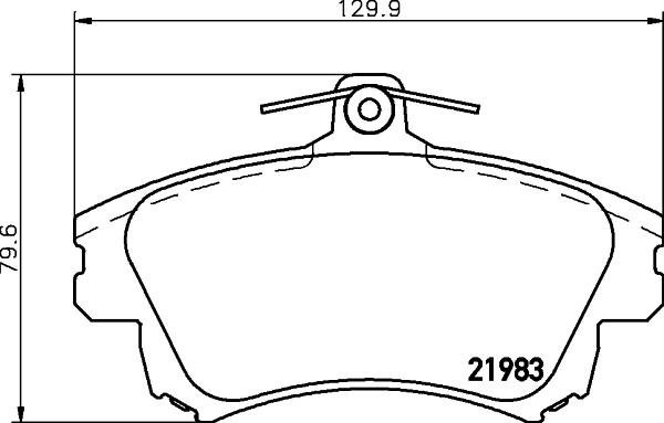 HELLA 8DB 355 006-711 - Комплект спирачно феродо, дискови спирачки vvparts.bg