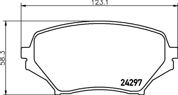 HELLA 8DB 355 037-061 - Комплект спирачно феродо, дискови спирачки vvparts.bg