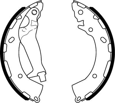 HELLA 8DB 355 000-401 - Комплект спирачна челюст vvparts.bg