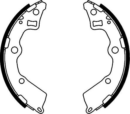 HELLA 8DB 355 000-411 - Комплект спирачна челюст vvparts.bg