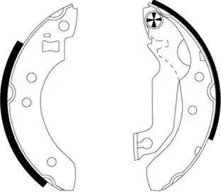 HELLA 8DB 355 000-601 - Комплект спирачна челюст vvparts.bg