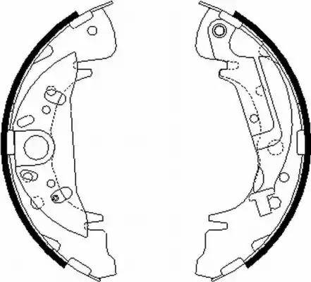 HELLA 8DB 355 000-361 - Комплект спирачна челюст vvparts.bg