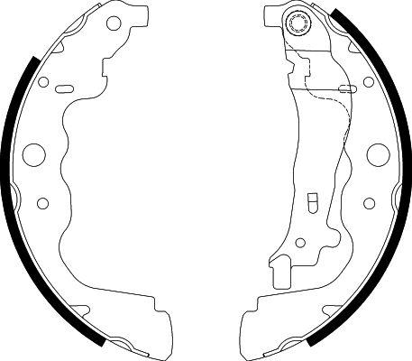 HELLA 8DB 355 000-301 - Комплект спирачна челюст vvparts.bg