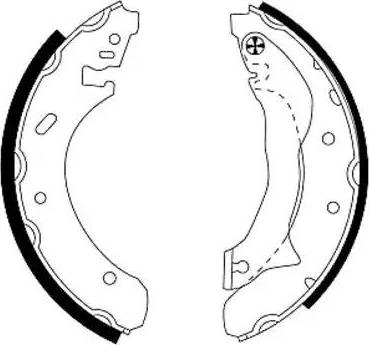 HELLA 8DB 355 001-431 - Комплект спирачна челюст vvparts.bg