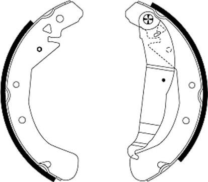 HELLA 8DB 355 001-631 - Комплект спирачна челюст vvparts.bg