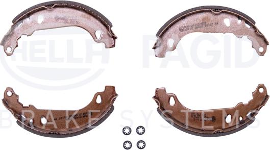 HELLA 8DB 355 001-351 - Комплект спирачна челюст vvparts.bg