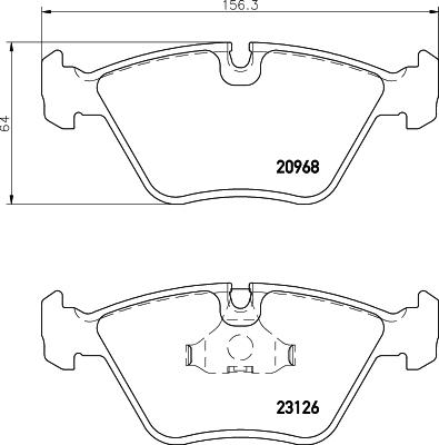 HELLA 8DB 355 008-971 - Комплект спирачно феродо, дискови спирачки vvparts.bg