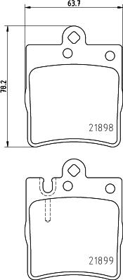 HELLA 8DB 355 008-451 - Комплект спирачно феродо, дискови спирачки vvparts.bg