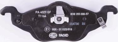 HELLA 8DB 355 008-571 - Комплект спирачно феродо, дискови спирачки vvparts.bg