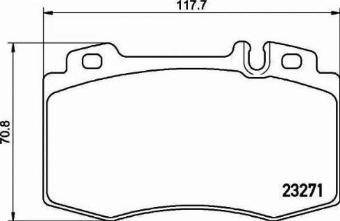 HELLA 8DB 355 015-851 - Комплект спирачно феродо, дискови спирачки vvparts.bg