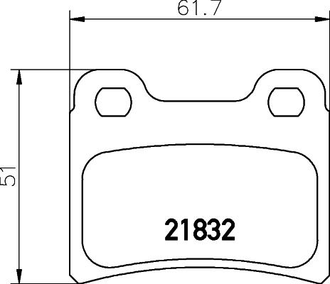 HELLA 8DB 355 008-151 - Комплект спирачно феродо, дискови спирачки vvparts.bg