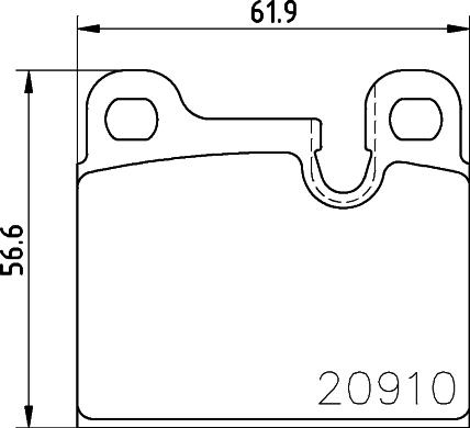 HELLA 8DB 355 008-111 - Комплект спирачно феродо, дискови спирачки vvparts.bg