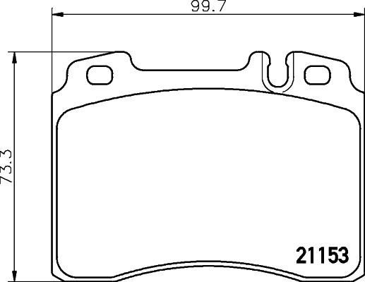 HELLA 8DB 355 008-181 - Комплект спирачно феродо, дискови спирачки vvparts.bg