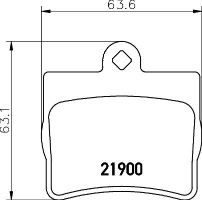 HELLA 8DB 355 008-311 - Комплект спирачно феродо, дискови спирачки vvparts.bg