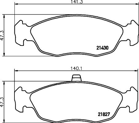 HELLA 8DB 355 008-291 - Комплект спирачно феродо, дискови спирачки vvparts.bg