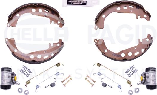 HELLA 8DB 355 003-441 - Комплект спирачна челюст vvparts.bg