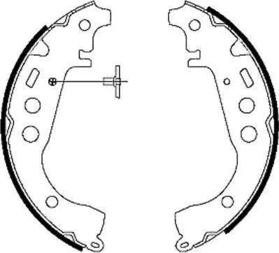 HELLA 8DB 355 003-461 - Комплект спирачна челюст vvparts.bg