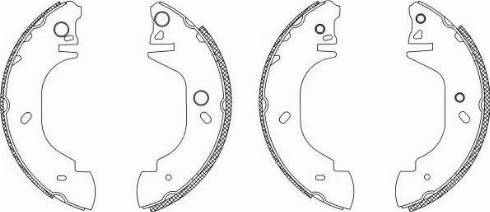 HELLA 8DB 355 003-411 - Комплект спирачна челюст vvparts.bg