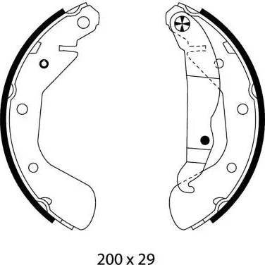 HELLA 8DB 355 003-421 - Комплект спирачна челюст vvparts.bg