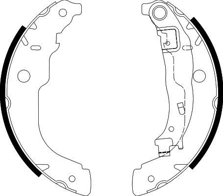 HELLA 8DB 355 003-031 - Комплект спирачна челюст vvparts.bg