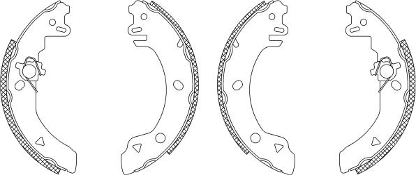 HELLA 8DB 355 003-131 - Комплект спирачна челюст vvparts.bg