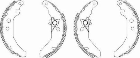 HELLA 8DB 355 003-171 - Комплект спирачна челюст vvparts.bg