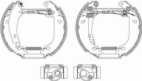 HELLA 8DB 355 003-891 - Комплект спирачна челюст vvparts.bg