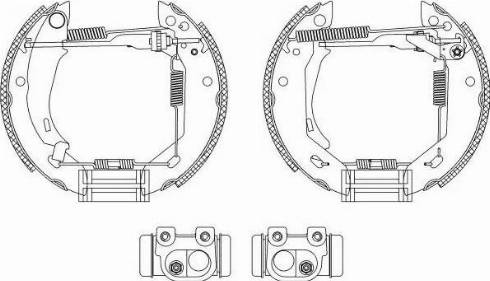 HELLA 8DB 355 003-831 - Комплект спирачна челюст vvparts.bg