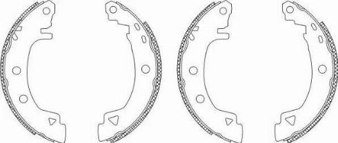 HELLA 8DB 355 003-381 - Комплект спирачна челюст vvparts.bg