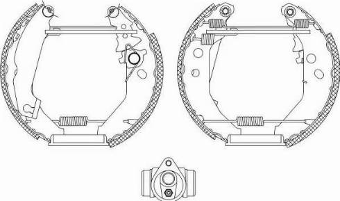 HELLA 8DB 355 003-791 - Комплект спирачна челюст vvparts.bg