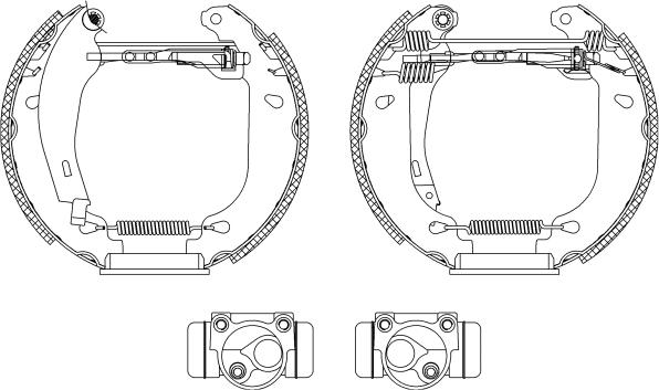 HELLA 8DB 355 003-761 - Комплект спирачна челюст vvparts.bg