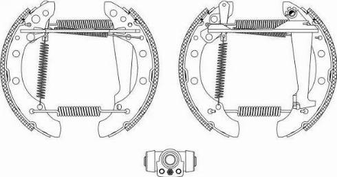 HELLA 8DB 355 003-731 - Комплект спирачна челюст vvparts.bg