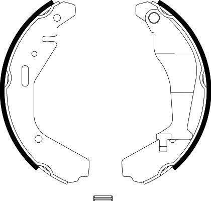 HELLA 8DB 355 002-951 - Комплект спирачна челюст vvparts.bg