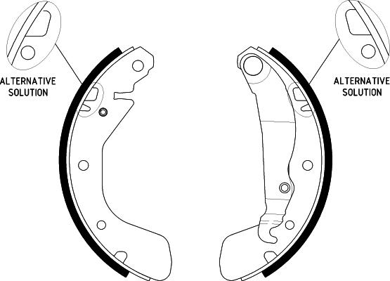 HELLA 8DB 355 002-471 - Комплект спирачна челюст vvparts.bg