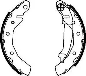 HELLA 8DB 355 002-561 - Комплект спирачна челюст vvparts.bg