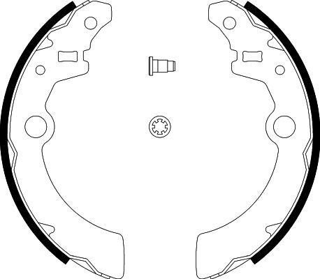 HELLA 8DB 355 002-501 - Комплект спирачна челюст vvparts.bg