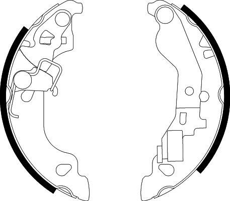 HELLA 8DB 355 002-571 - Комплект спирачна челюст vvparts.bg