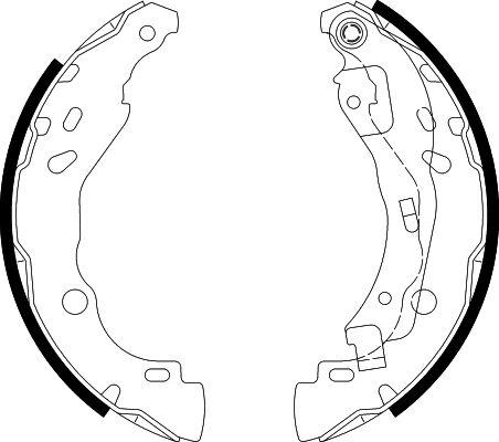 HELLA 8DB 355 002-641 - Комплект спирачна челюст vvparts.bg